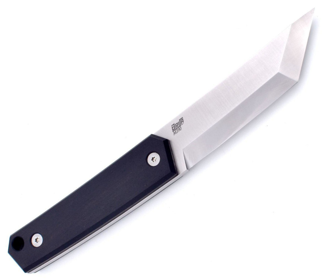 Cuchillo Brisa Kwaiken 90 M390 Ébano con funda de color marrón