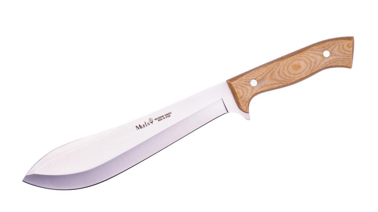 Machette-D avec manche en micarta de couleur moutarde