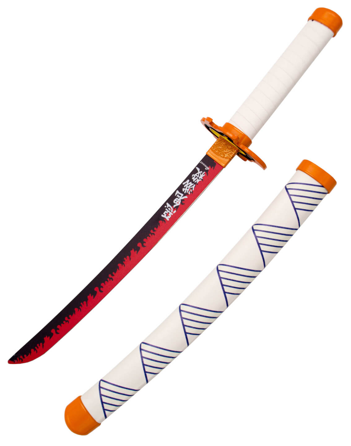 Mini Katana Rengoku Kyoujurou de la serie Demon Slayer con hoja de 24 cm