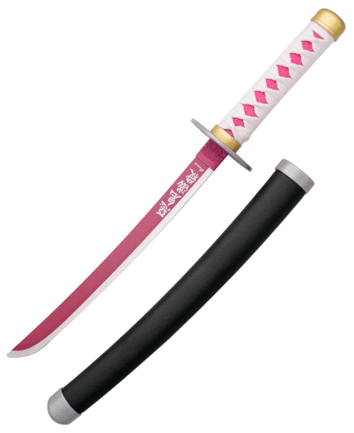 Weißes, schwarzes und rosa Mini-Katana von Kanao Tsuyuri