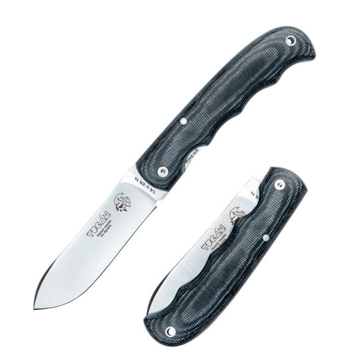 JV Tucan Taschenmesser mit Griff aus schwarzem Micarta