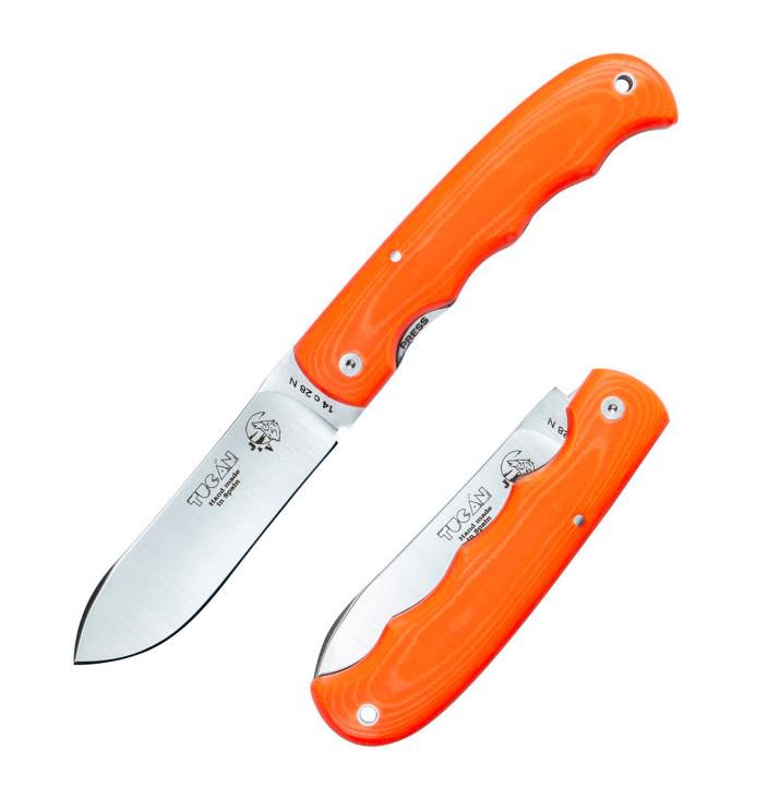 JV Tucan Taschenmesser mit orangefarbenem Micarta-Griff