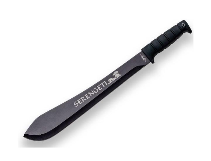 Machete Bolo Serengeti con hoja negra de 36,5 cm y mango negro de...