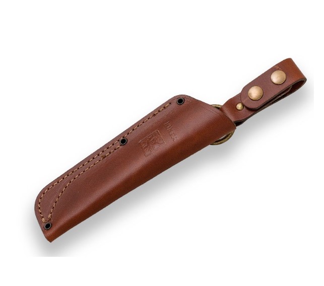 Cuchillo de bushcraft y supervivencia Joker Bushlore con mango de madera de nogal