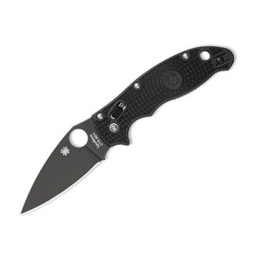 Navaja Spyderco Manix 2 con mango de FRN negro y hoja negra de 8....