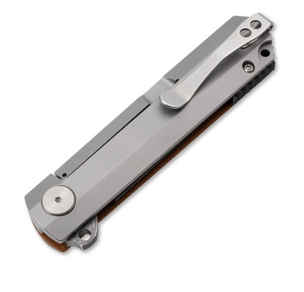 Canivete Boker Plus Cataclyst Flipjoint Damast gentleman com lâmina de damasco e cabo de micarta