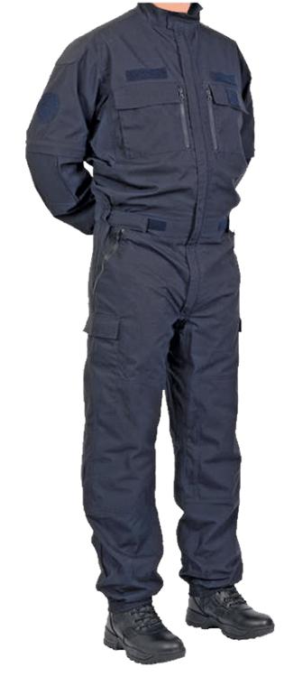 Mono táctico policial de color azul marino con mangas extraibles ...