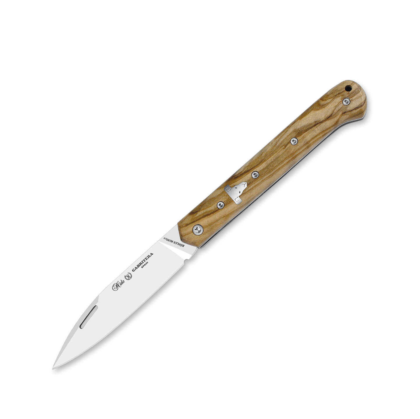 Navaja de bolsillo Nieto Cabritera con mango de madera de olivo y...
