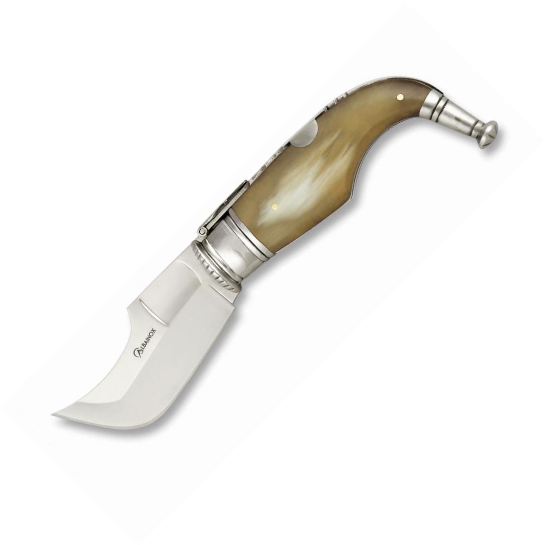 Navaja CAPAORA Nº0 con mango de asta de toro y hoja de 7.5 cm