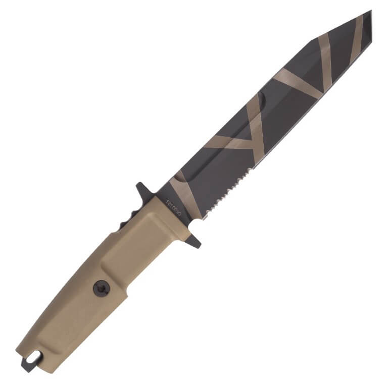 Cuchillo militar Extrema Ratio Fulcrum Desert Warfare con hoja acero Böhler N690 de 18 cm
