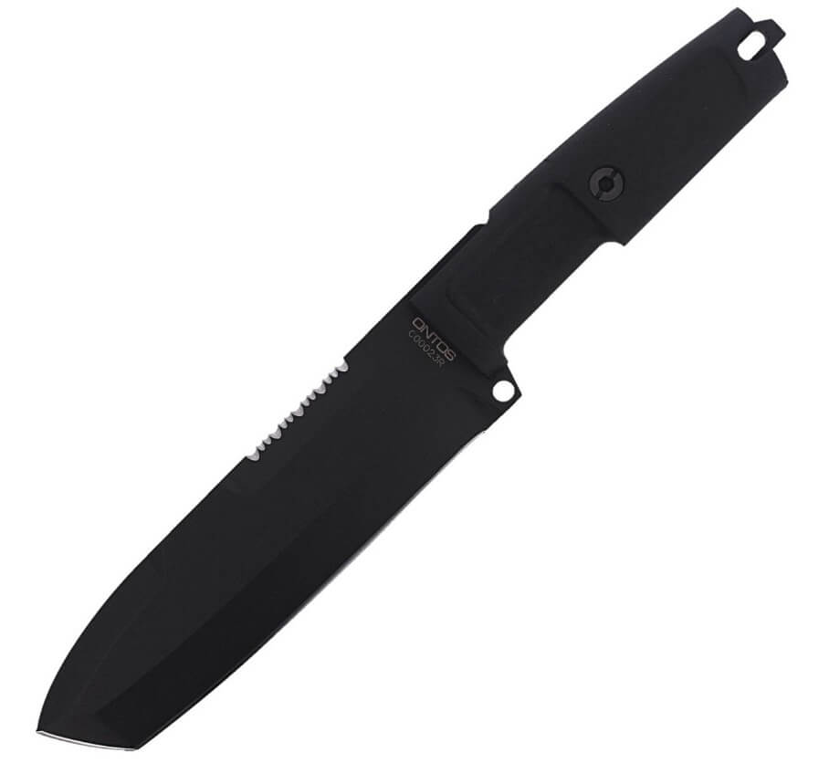 Cuchillo militar Extrema Ratio Ontos con hoja negra y funda negra