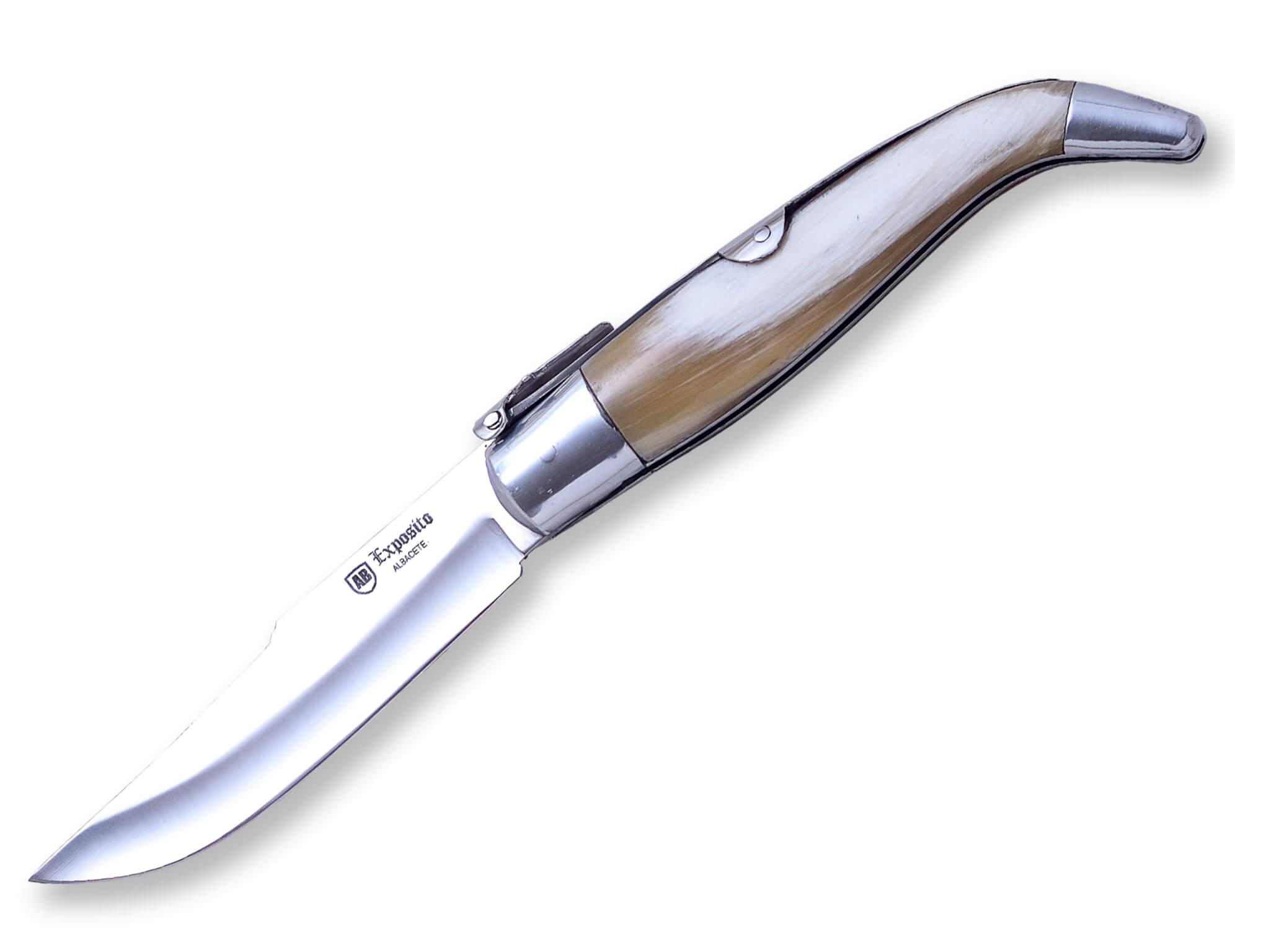 Navaja clásica Albacete Nº1 con mango de asta de toro