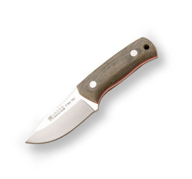 Cuchillo enterizo Erizo TS1 con mango de micarta canvas y funda d...