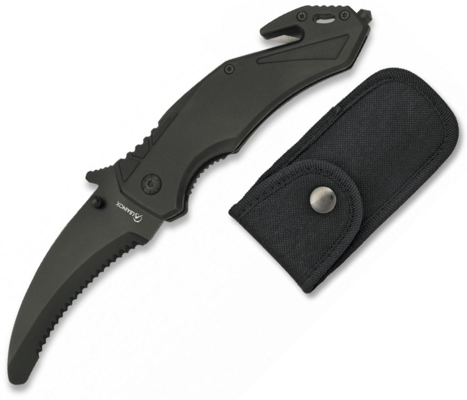 Navaja de seguridad negra de Albainox con clip, funda de nylon y ...