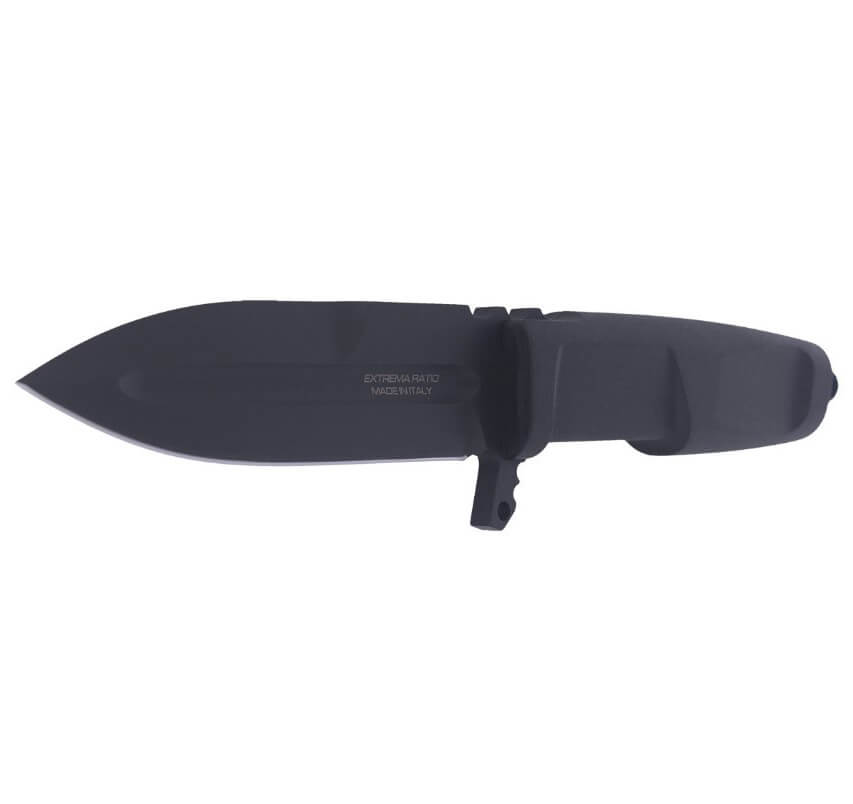Cuchillo combate Contact C Black de Extrema Ratio con hoja de 128mm de acero Böhler. Funda naylon