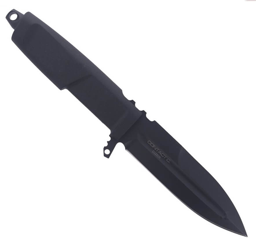 Cuchillo combate Contact C Black de Extrema Ratio con hoja de 128mm de acero Böhler. Funda naylon