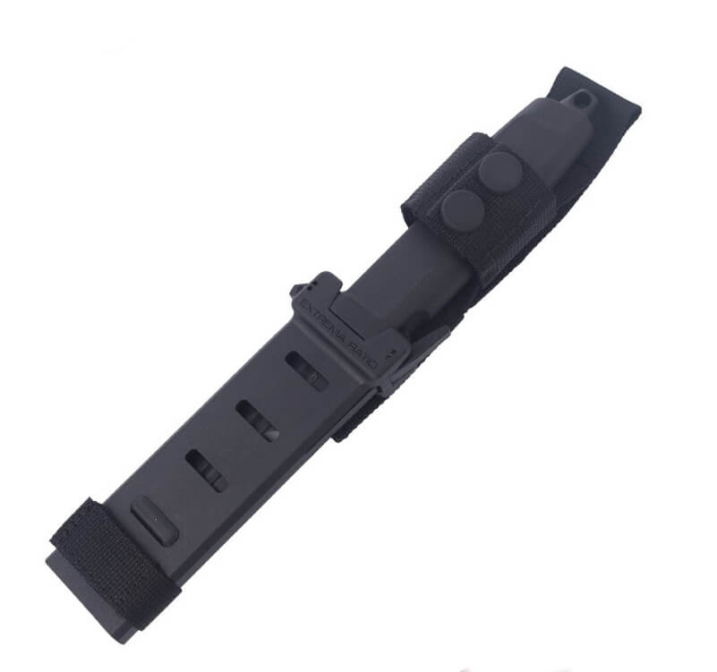 Cuchillo combate Contact C Black de Extrema Ratio con hoja de 128mm de acero Böhler. Funda naylon
