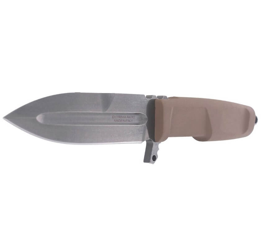 Faca de combate Contact C Desert da Extrema Ratio com lâmina de 128 mm em aço Böhler. Bainha em Naylon