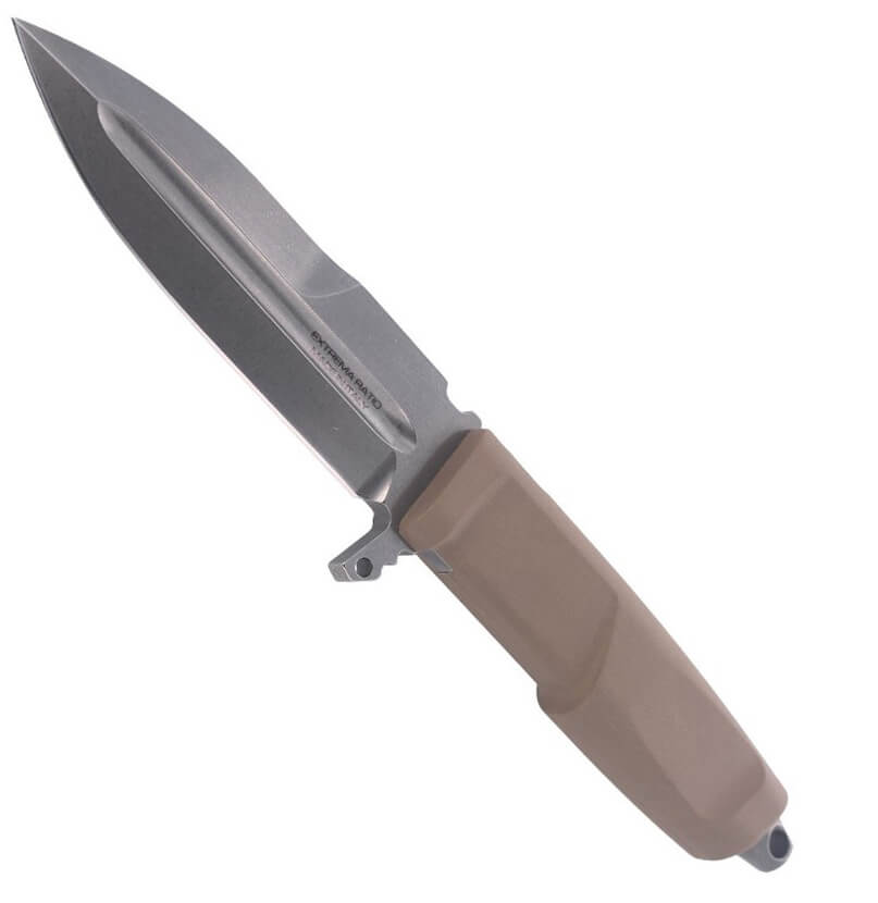 Faca de combate Contact C Desert da Extrema Ratio com lâmina de 128 mm em aço Böhler. Bainha em Naylon