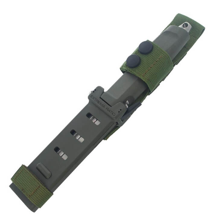 Cuchillo combate Contact C Ranger Green de Extrema Ratio con hoja de 128mm de acero Böhler. Funda naylon