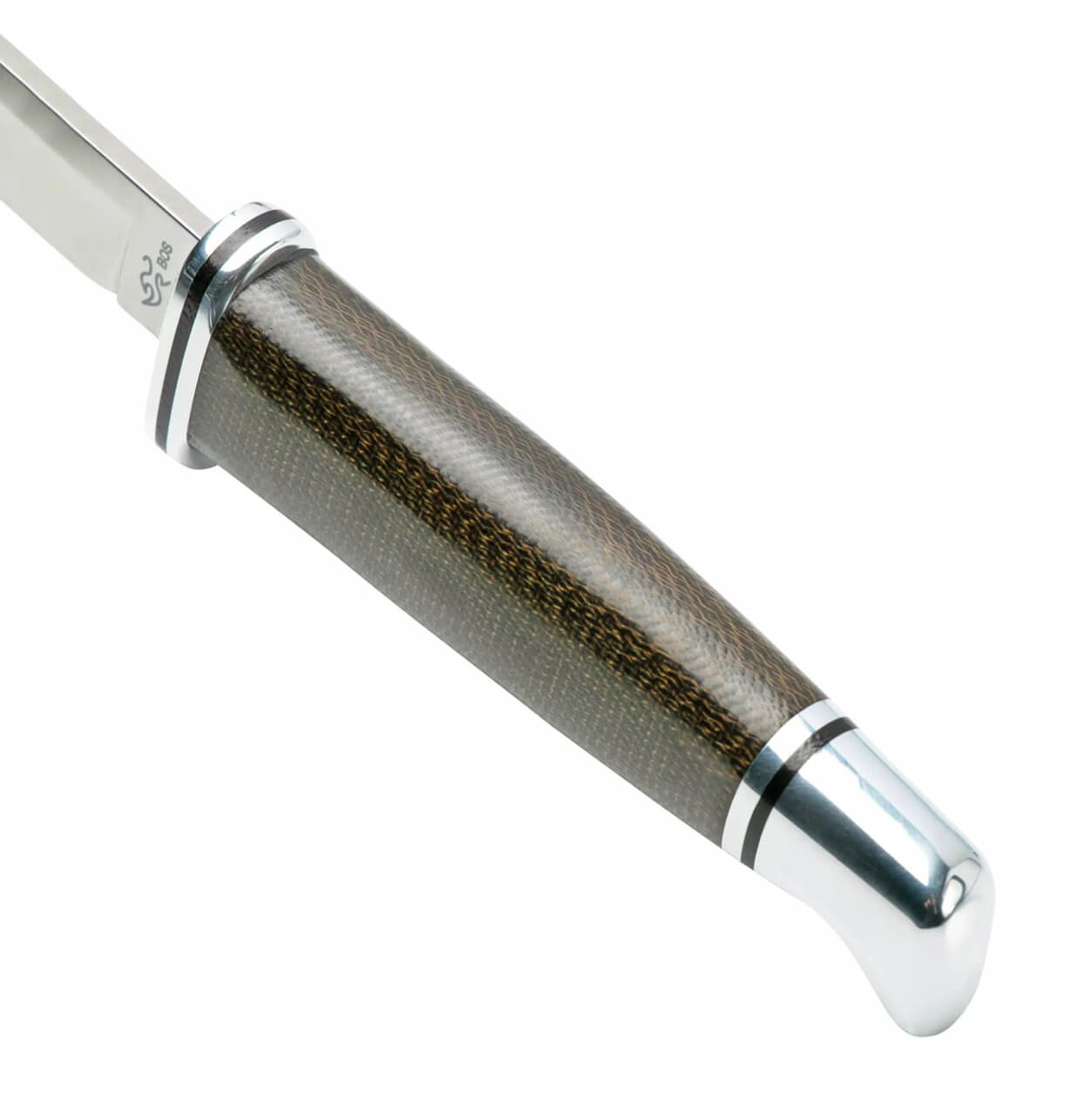 Cuchillo de caza con hoja fija de 10 cm Buck Woodsman Pro 102 con mango de micarta 0102GRS1