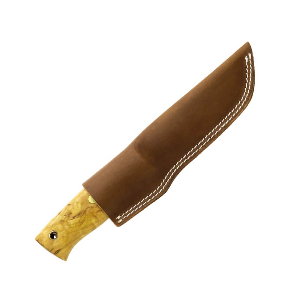 Helle Temagami 1300 Bushcraftmesser mit Griff aus Birkenholz und Klinge aus Sandvik 14C28N-Stahl