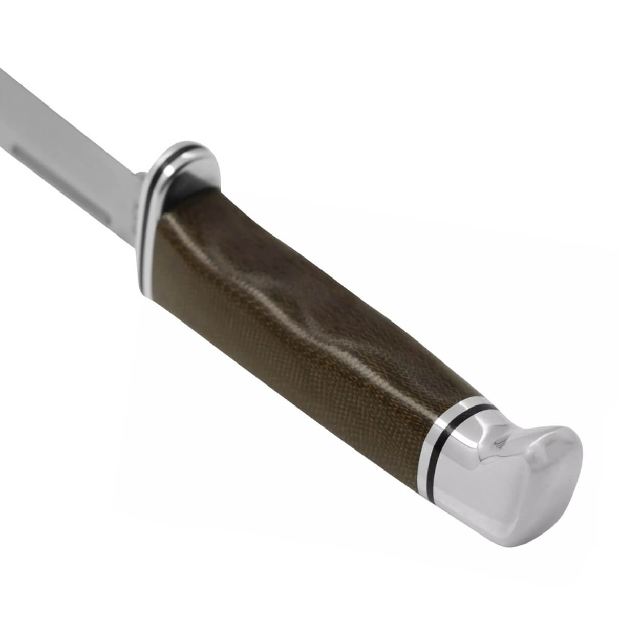 Cuchillo de caza Buck Brahma pro con mango de micarta verde y acero S35VN