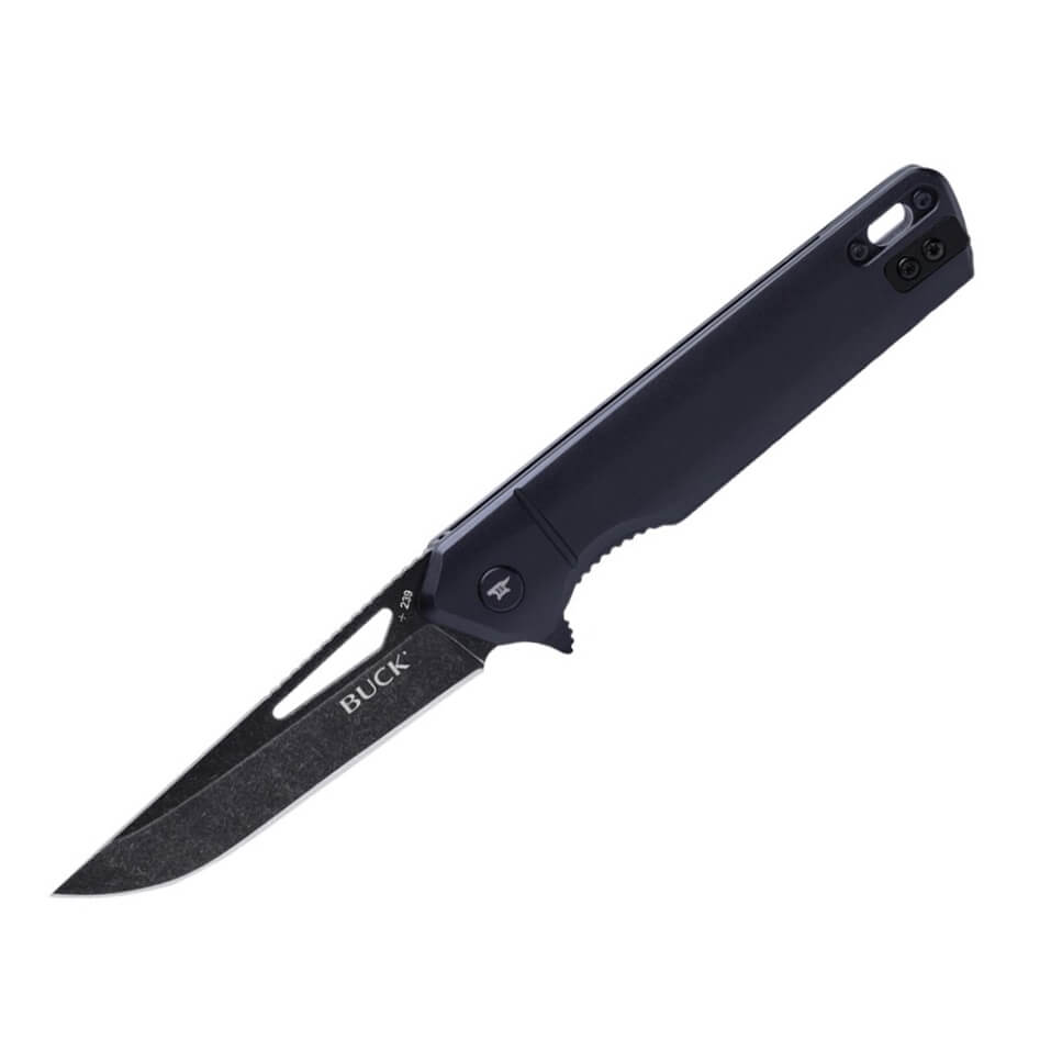 Navaja EDC Buck Infusion Black con mango de G10 negro y hoja tant...