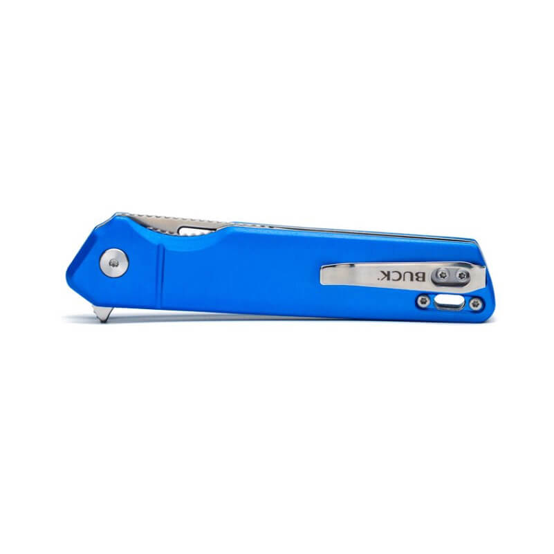 EDC Buck Infusion Taschenmesser mit blauem Aluminiumgriff und Drop-Point-Klinge 0239BLS