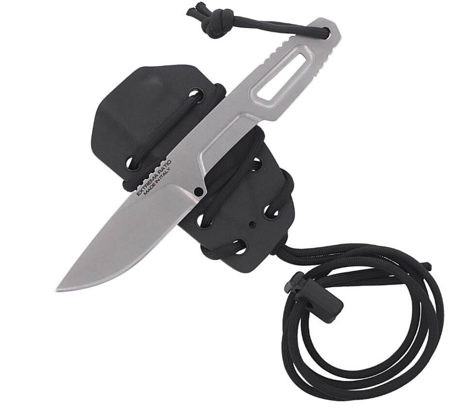 Cuchillo de bushcraft de Extrema Ratio SATRE STONE WASHED. Acero böhler y hoja de 7 cm.