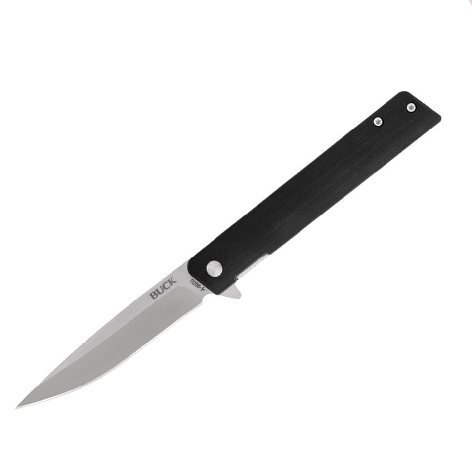Navaja de bolsillo EDC Buck Decatur con mango de G10 negro 0256BK...