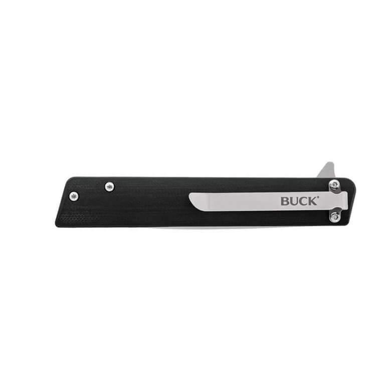 Navaja de bolsillo EDC Buck Decatur con mango de G10 negro 0256BKS