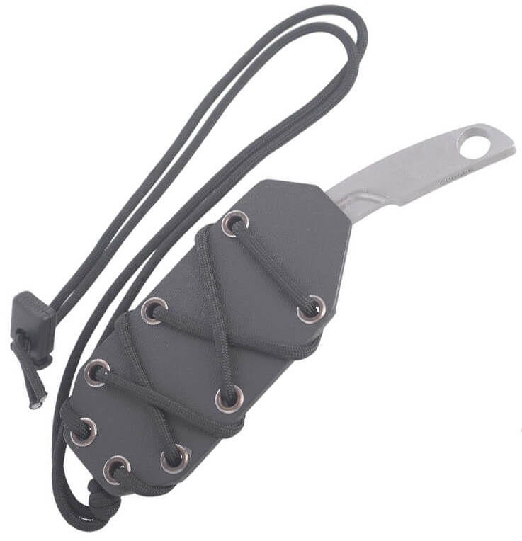 Cuchillo de cuello N.K.3 STONE WASHED de Extrema Ratio. Hoja de 7 cm y funda de kydex.