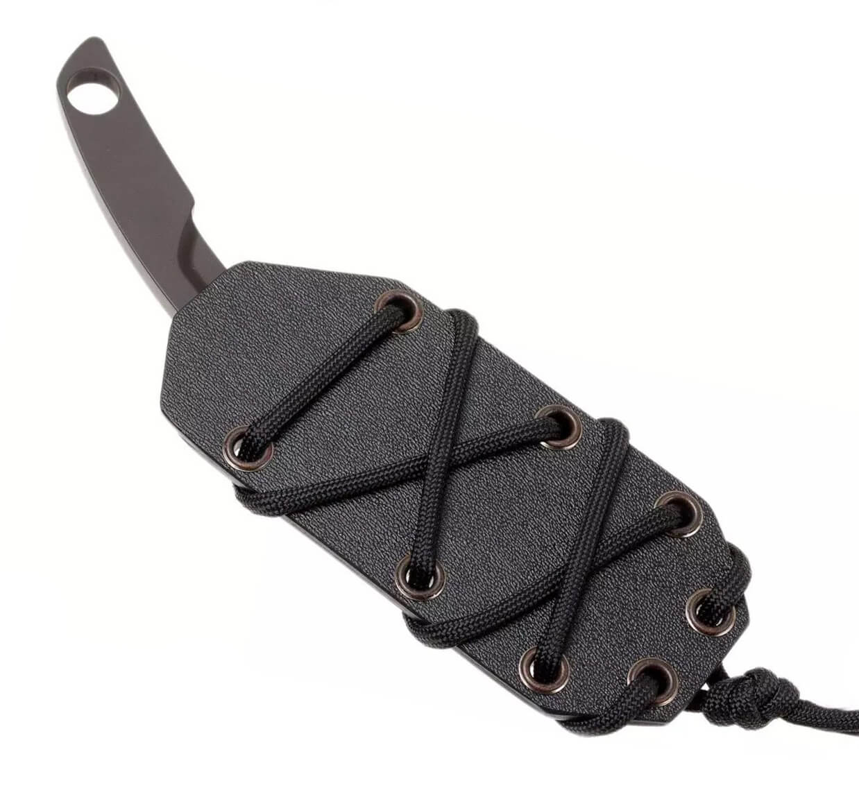 Cuchillo de cuello N.K.3 BLACK de Extrema Ratio. Hoja de 7 cm y funda de kydex.