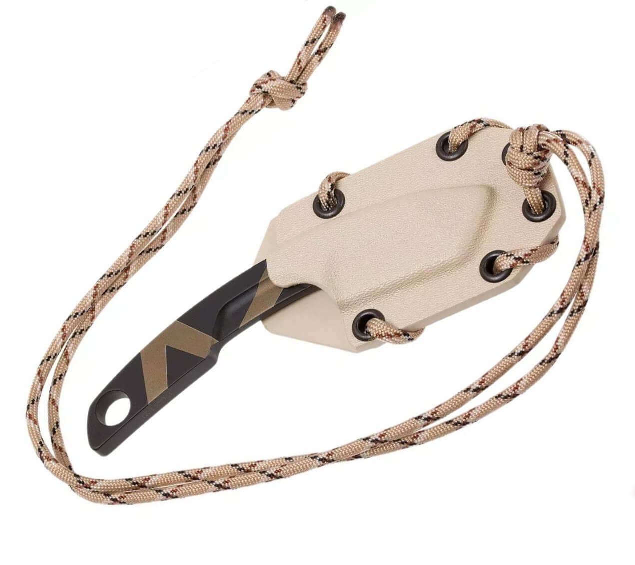 Cuchillo de cuello N.K.2  DESERT WARFARE de Extrema Ratio. Hoja de 5 cm y funda de kydex.