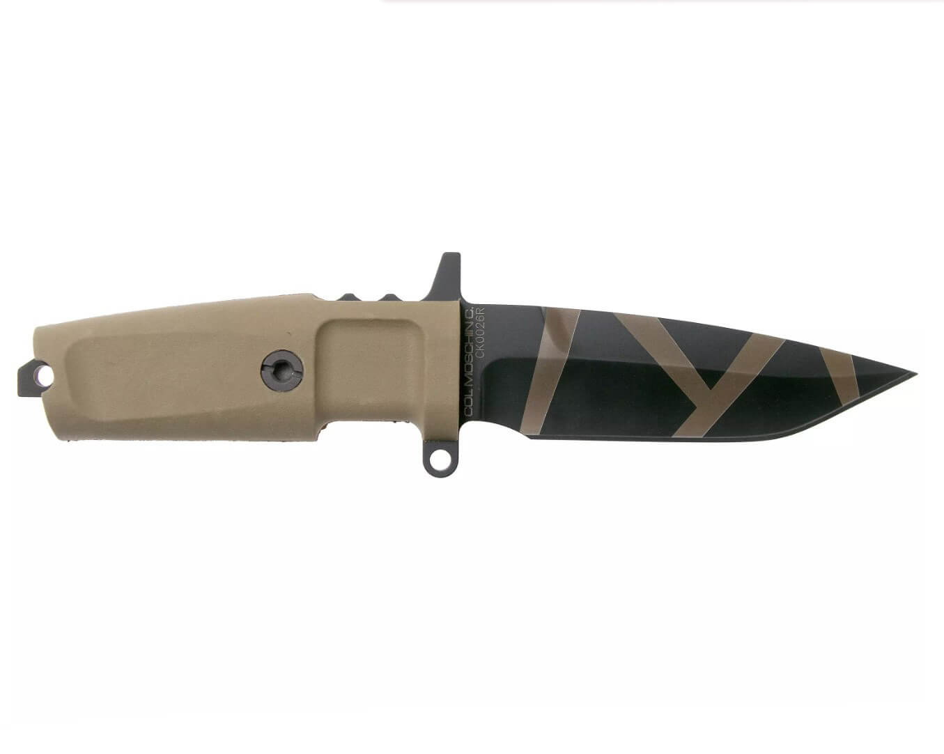 Cuchillo de combate de Extrema Ratio COL MOSCHIN C DESERT WARFARE. Con puño de forprene y hoja de 16 cm.
