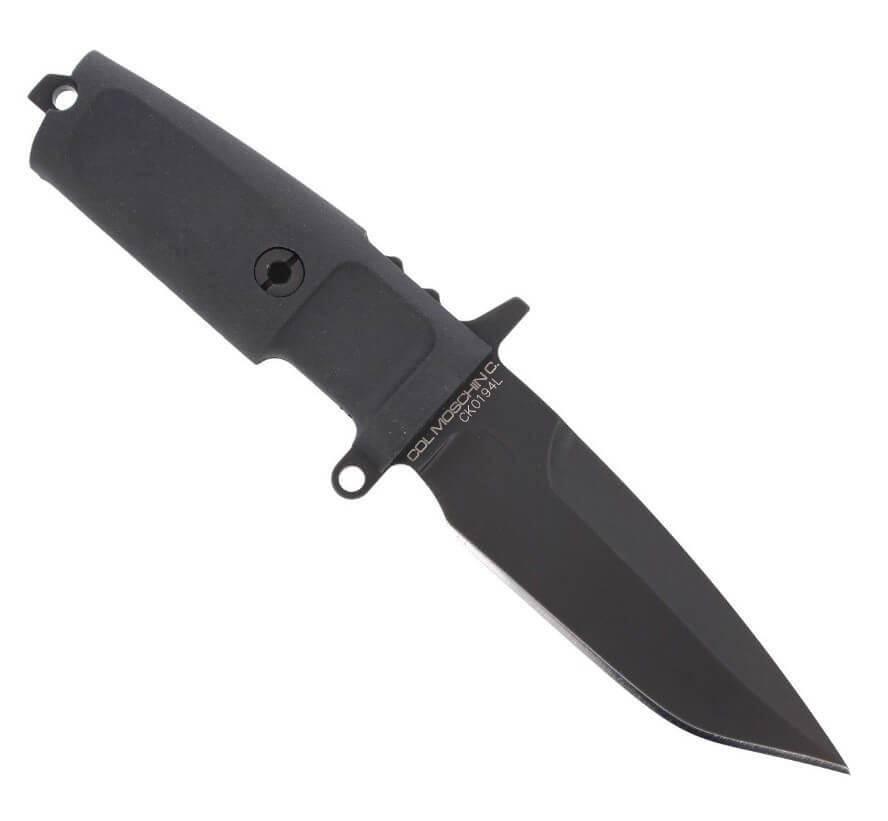 Cuchillo de combate de Extrema Ratio COL MOSCHIN C BLACK. Con puño de forprene y hoja de 16 cm.