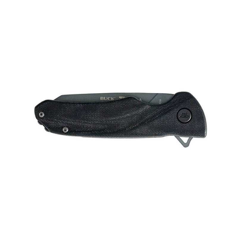 Couteau EDC Buck sprint OPS Pro en micarta canvas noire avec lame de 7,9 cm 0843BKS