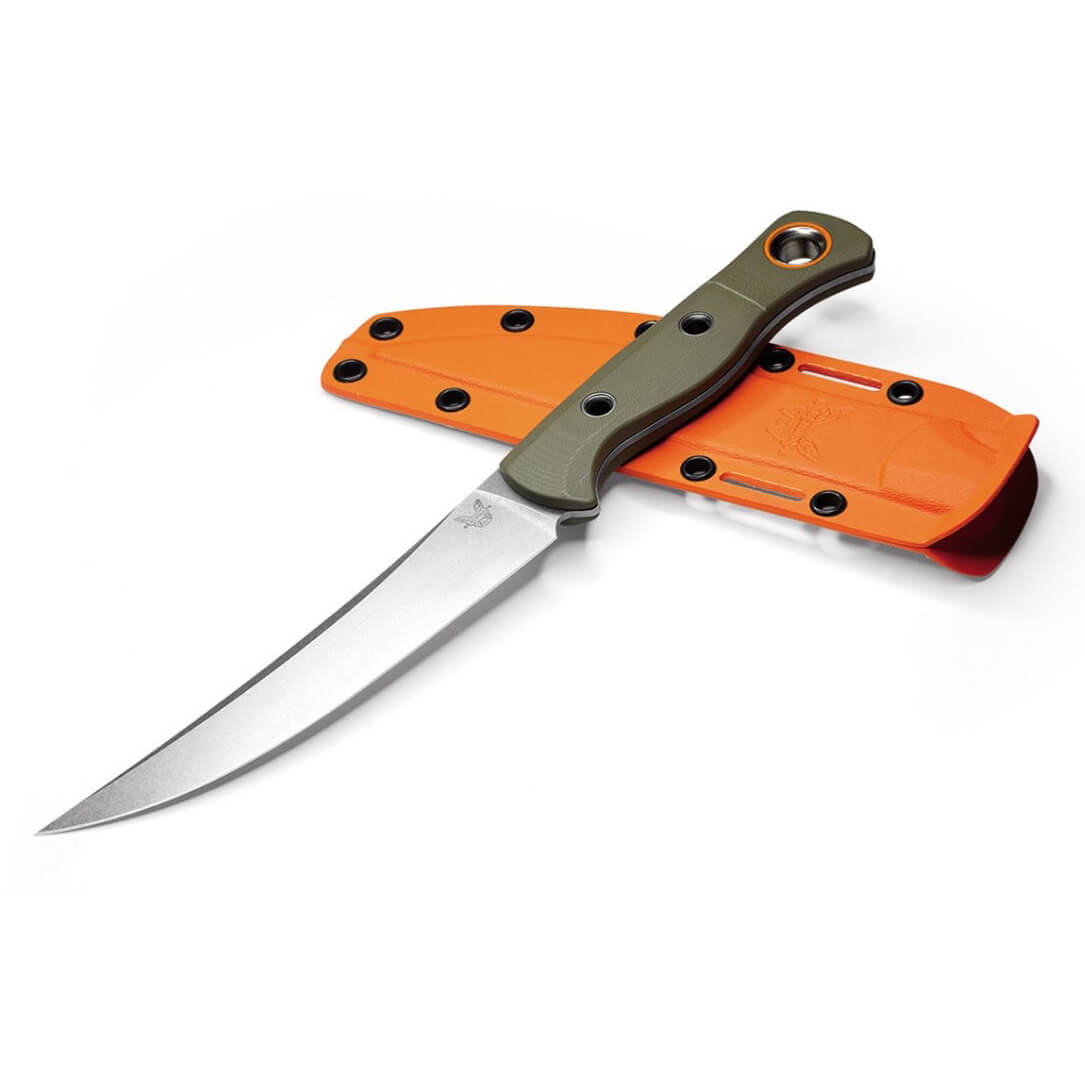 Cuchillo Benchmade Meatcrafter con mango de G10 verde 15500-3
