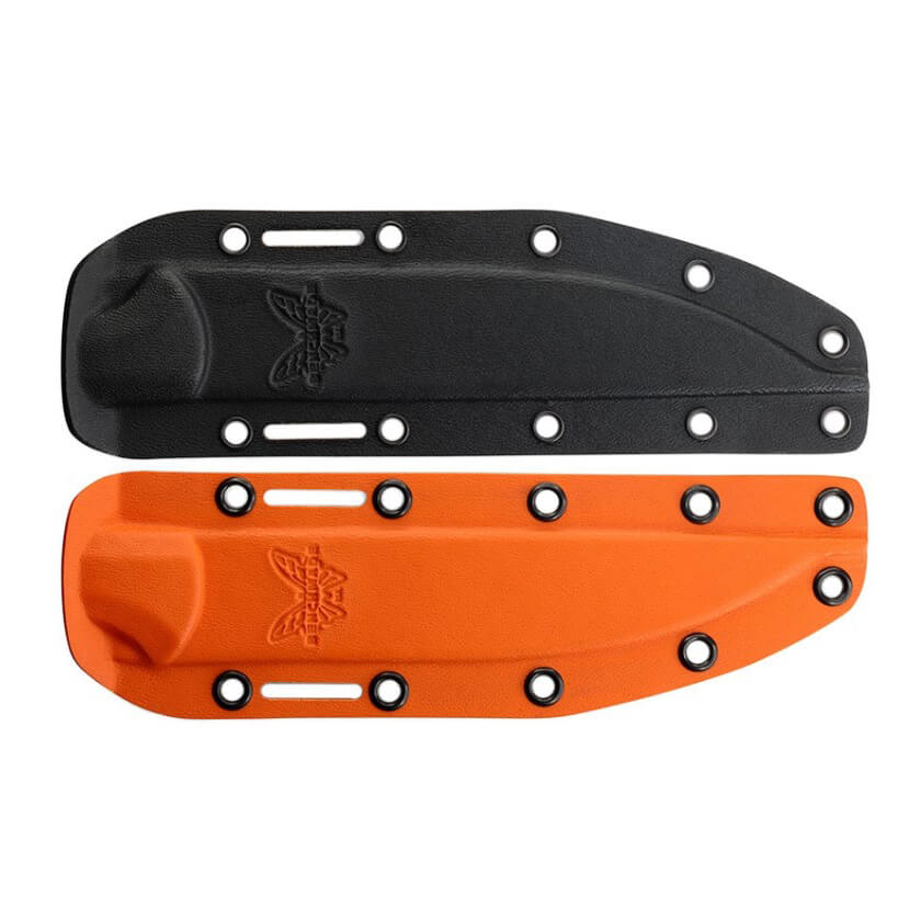 Benchmade cuchillo Meatcrafter con mango de fibra de carbono negro y hoja naranja