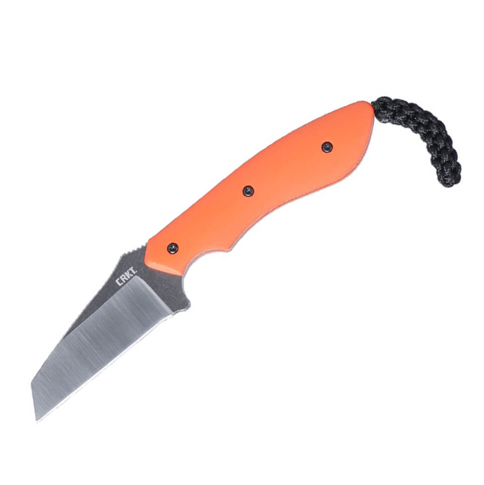 Cuchillo de cuello CRKT 2399 con mango de G10 naranja y funda kyd...