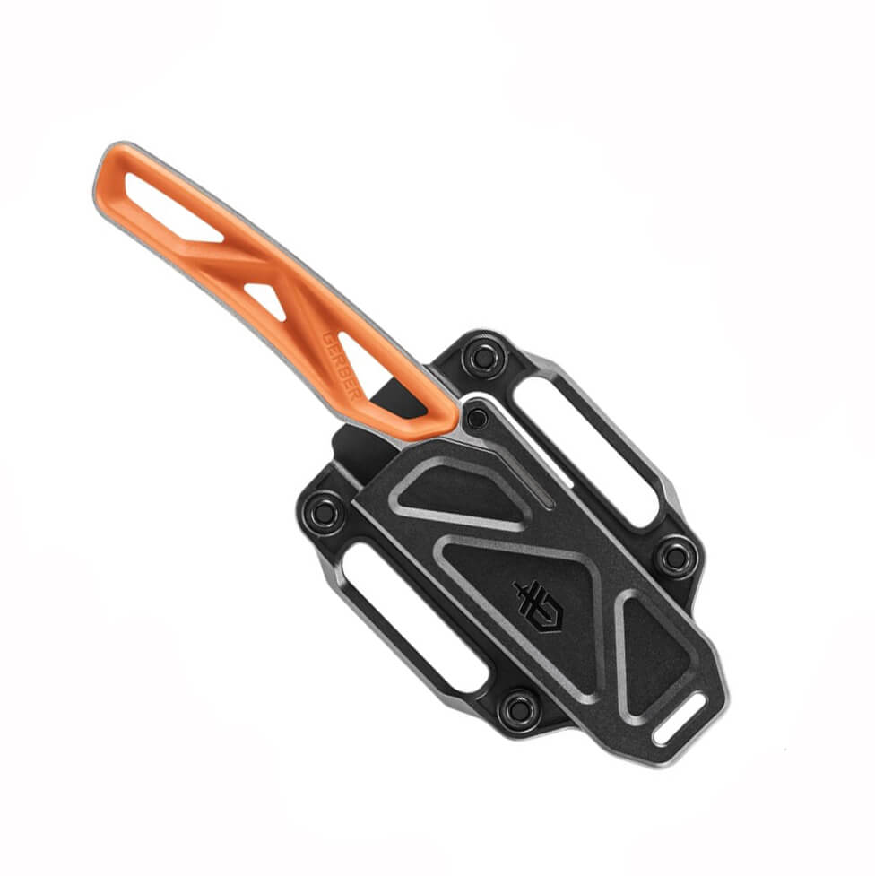 Cuchillo táctico Gerber EXO-MOD Caper Plain 30-001799 con mango de polipropileno naranja