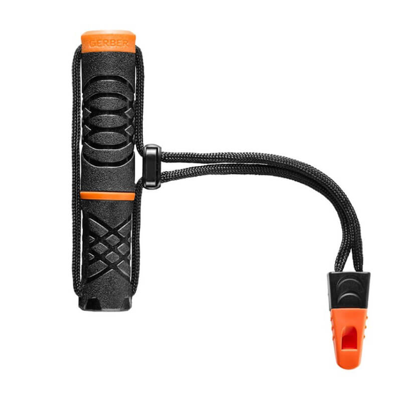 Pedernal y silbato de emergencia Gerber 31-003151 con funda resistente al agua