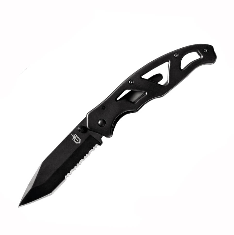 Navaja de bolsillo Gerber Paraframe II Tanto Black serrated 31-00...