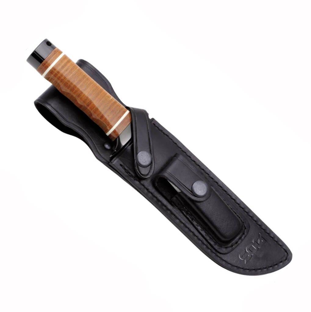 Couteau Super SOG Bowie SB1T-L avec manche en cuir