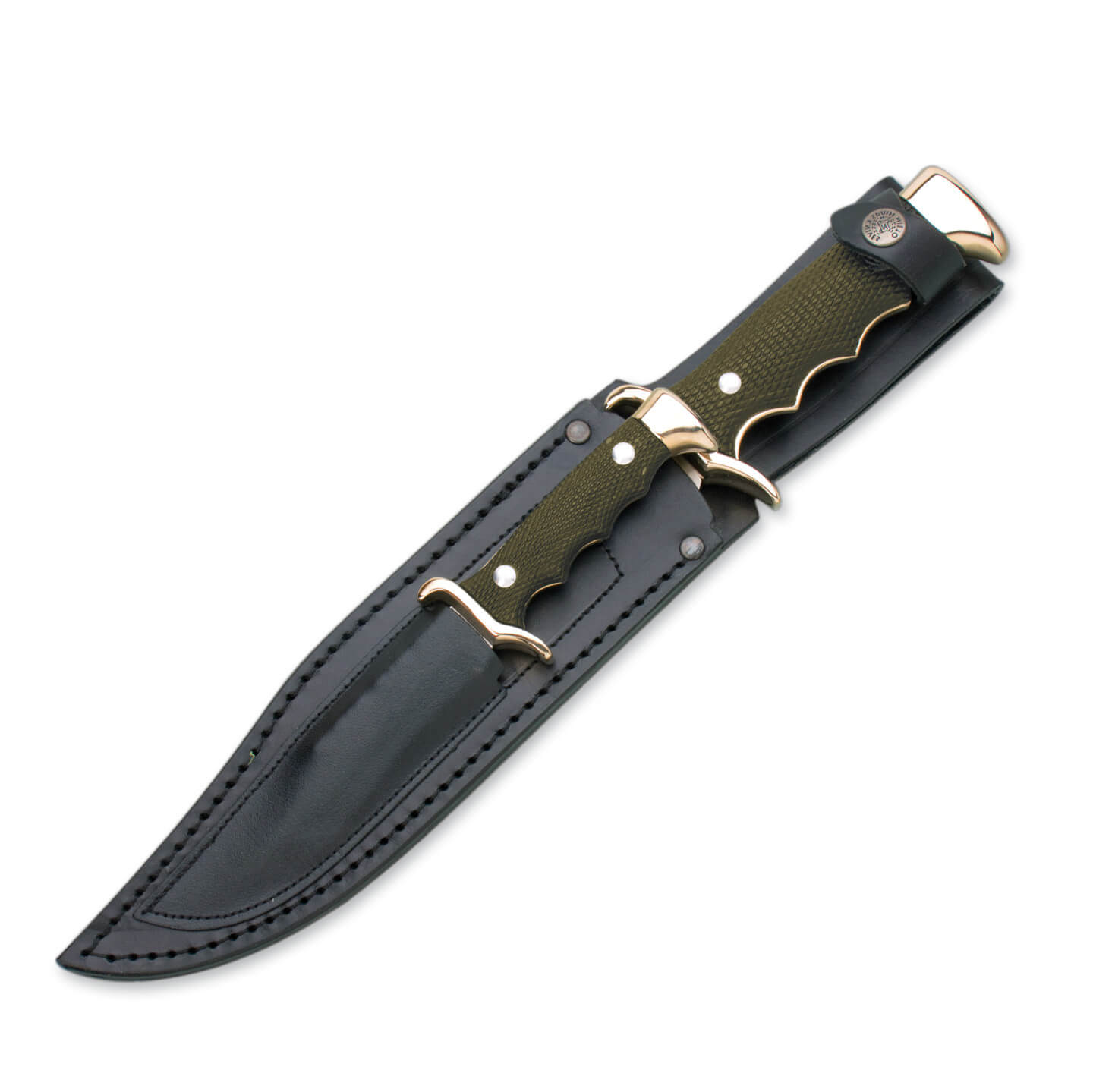 Cuchillos Nieto Bowie Cazador con hoja de 23 y 11 cm y mango de ABS verde
