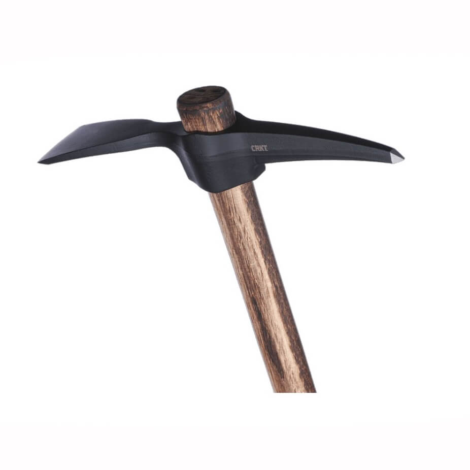 Hacha de campo CRKT Chogan Mattock 2738 con mango de madera de nogal y hoja de acero carbono 1055