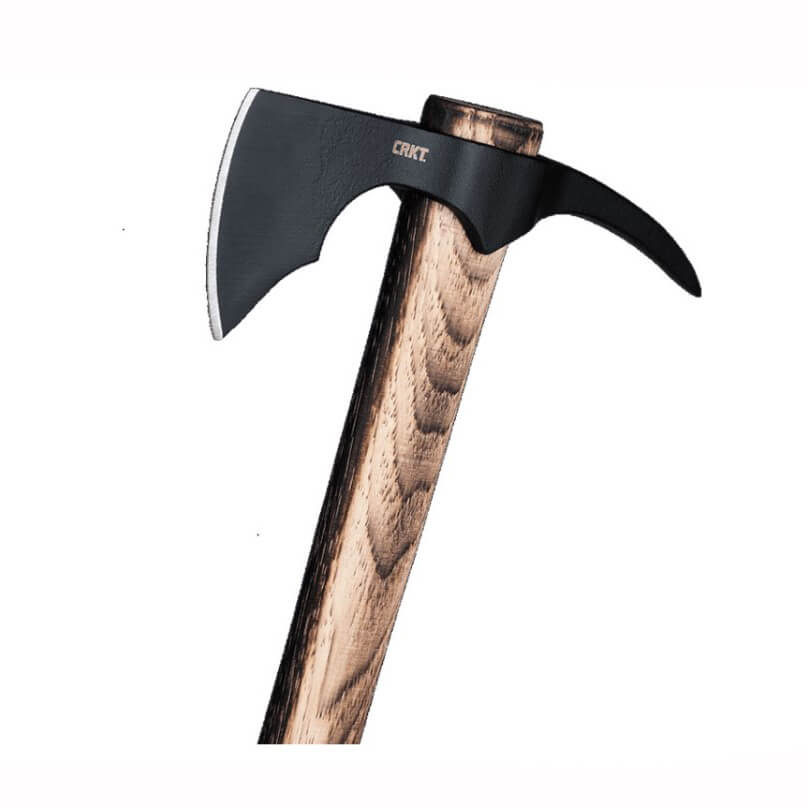 Hacha de campo CRKT ODR 2753 con mango de madera de nogal y hoja de acero carbono 1055