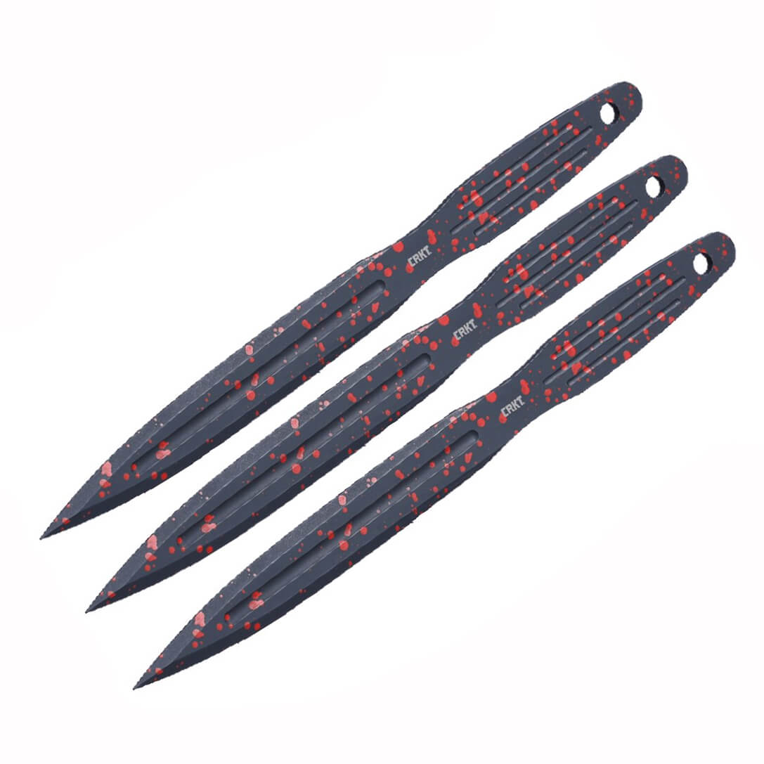 Set 3 cuchillos lanzadores CRKT Onion K930RKP con hoja de acero c...