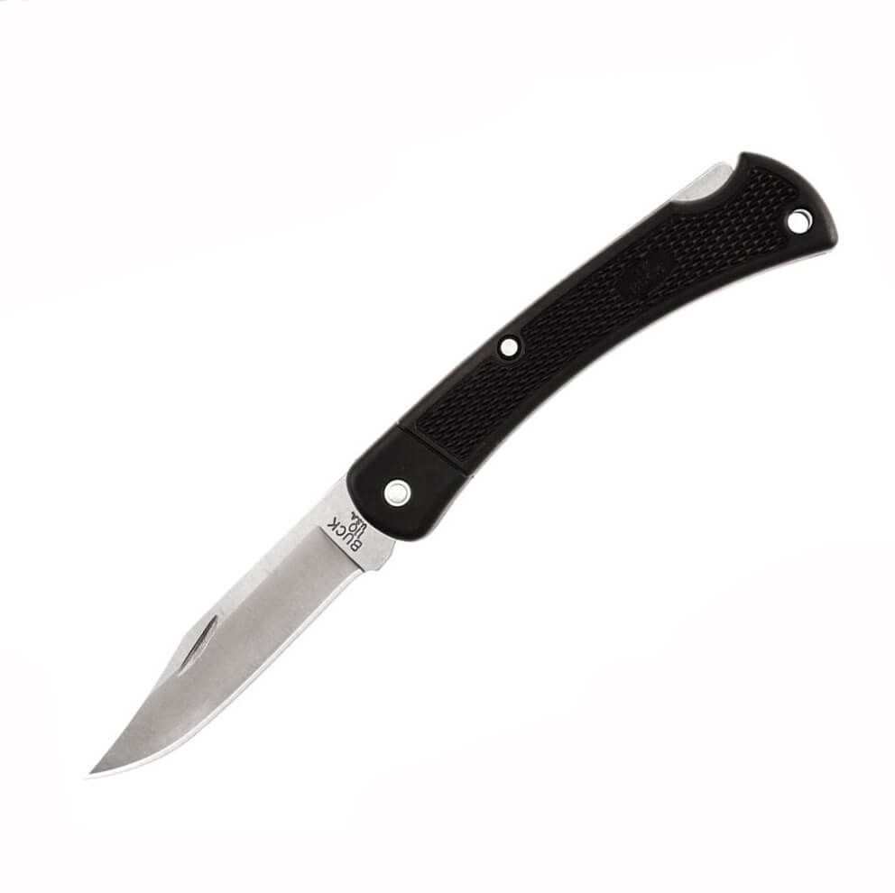 Navaja de caza Buck FOLDING HUNTER LT con mango de nylon negro y ...